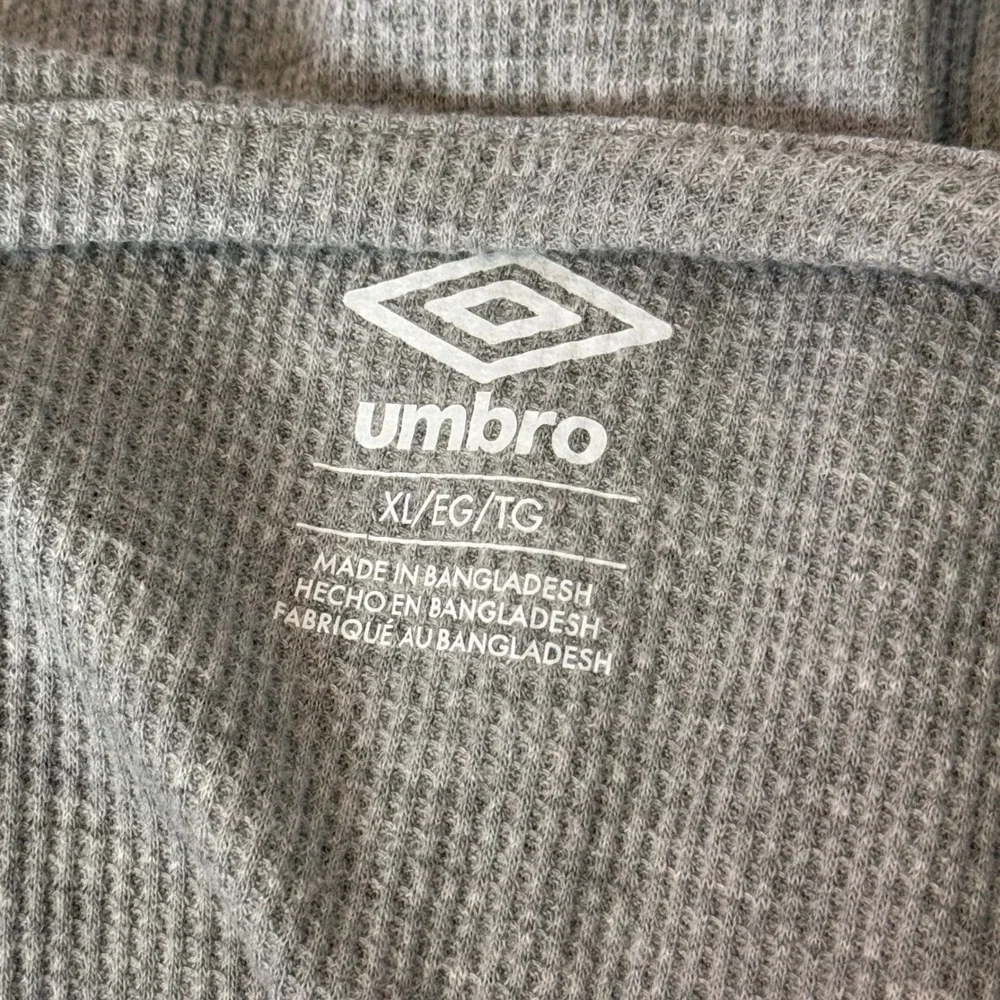 Womens Thermal Waffle Knit Henley Bodysuit Long Sleeve Size XL Gray Umbro NEW - Picture 4 of 11